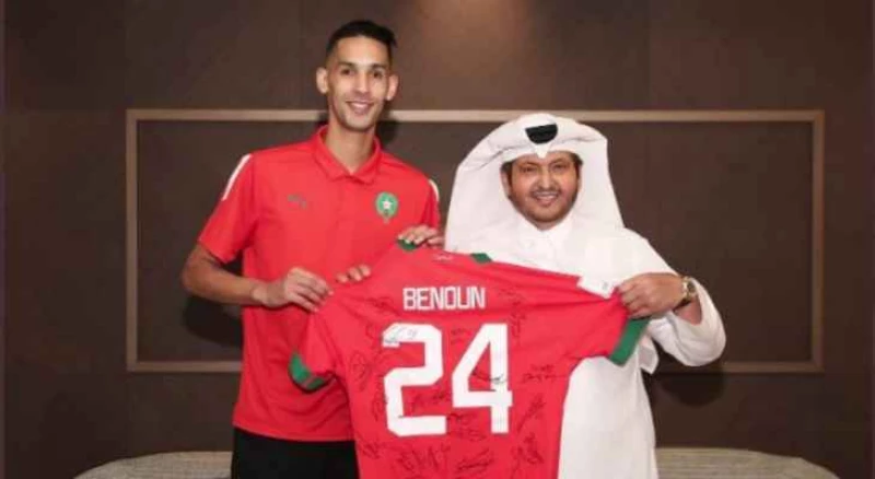 هدايا غريبة من بانون إلى رئيس نادي قطر بعد حصول المنتخب المغربي على المركز الرابع في كأس العالم2022