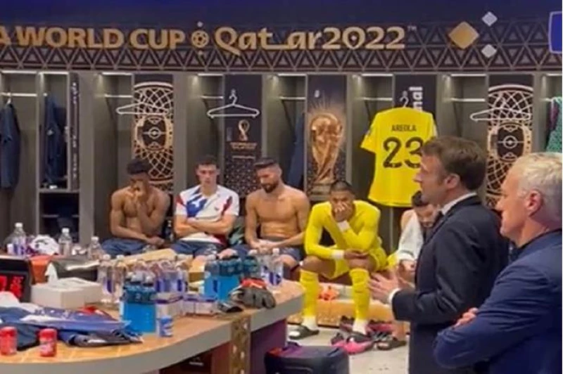 ماكرون: أنظر ماذا قال في غرفة الملابس بعد خسارة المنتخب الفرنسي لكأس بطل العالم2022
