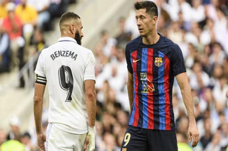 ستكون المفاجأة كبيرة بينهما أربع نقاط من يكسب صراع هداف الدوري الإسباني بن زيما أم ليفاندوفسكي؟